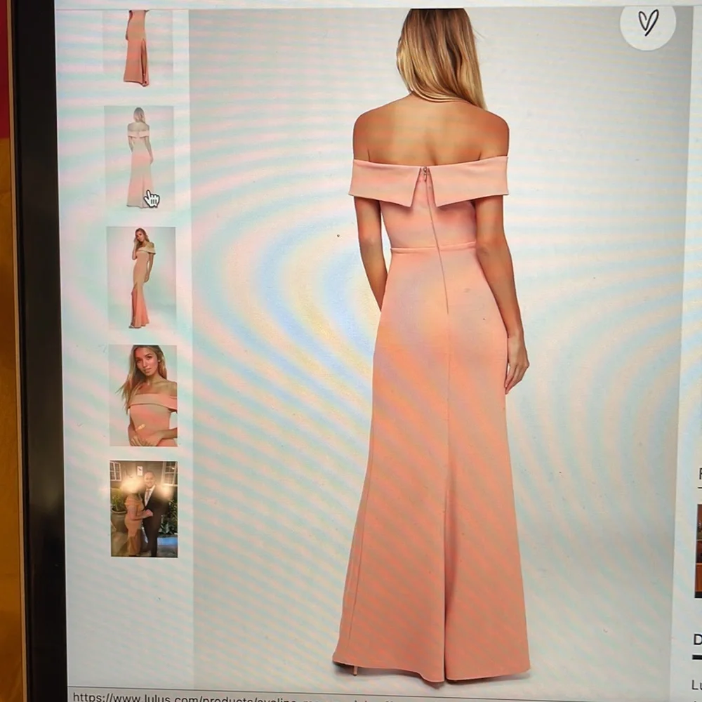 Lulus Aveline Mauve Pink Off-the-Shoulder Maxi Dress - Picture 2 of 6